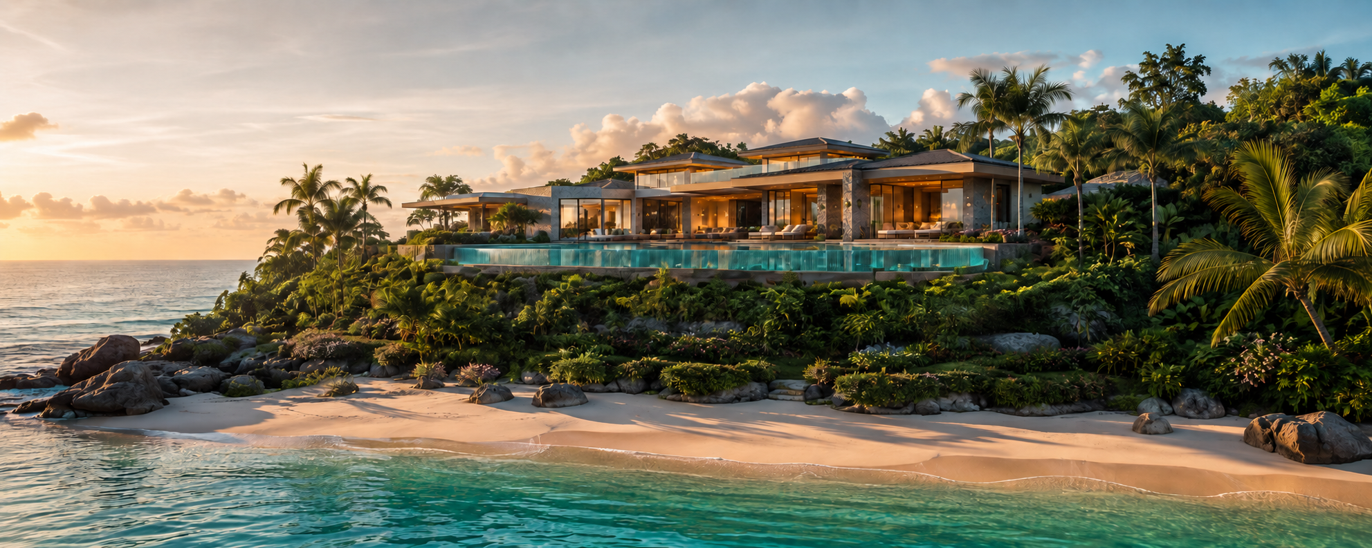 Beachfront luxury property